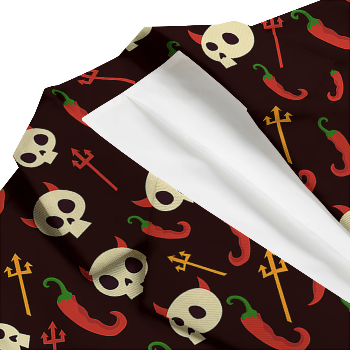 Devil Skull And Pepper Print Pattern Men's Blazer-grizzshop