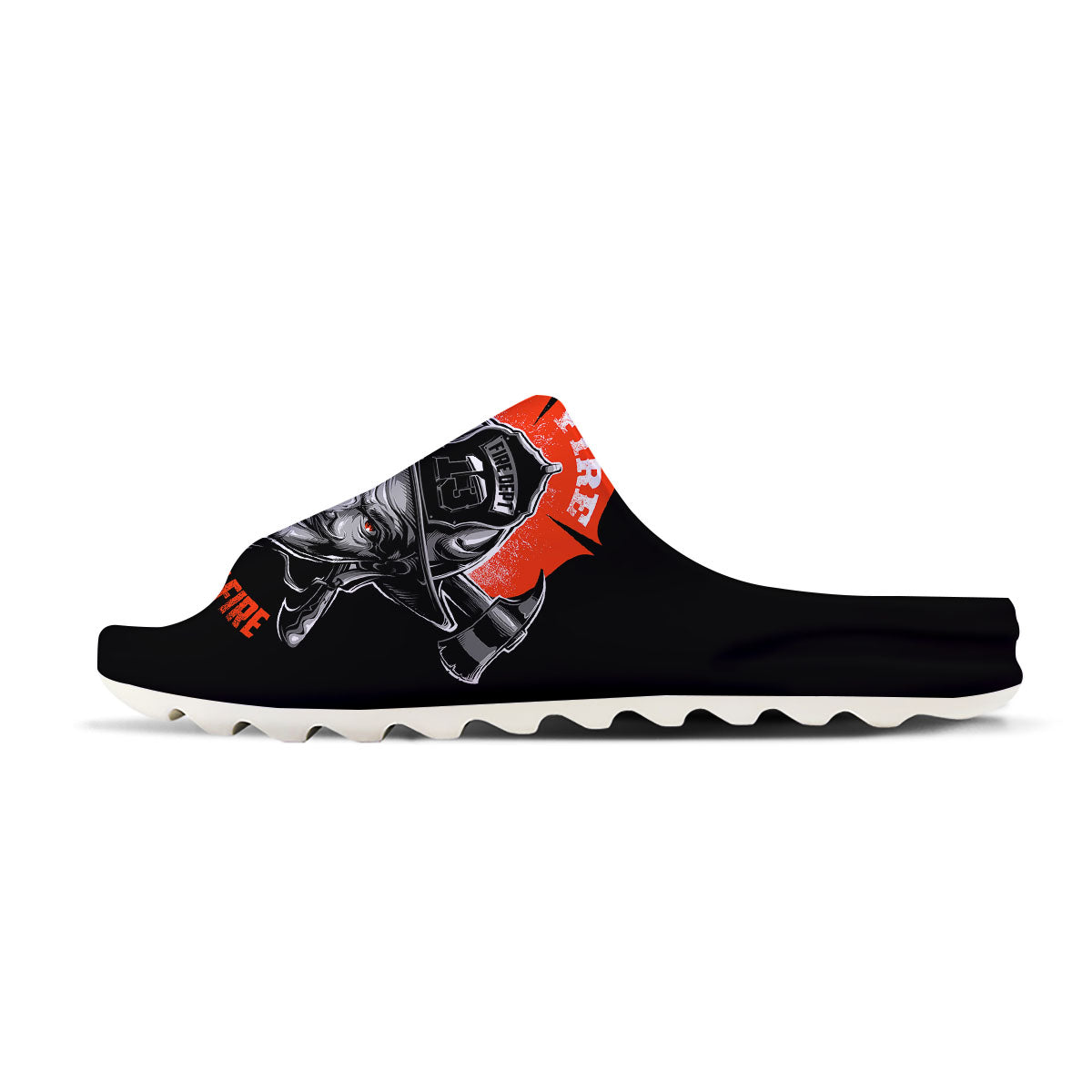 Devil Firefighter Print Sandals-grizzshop