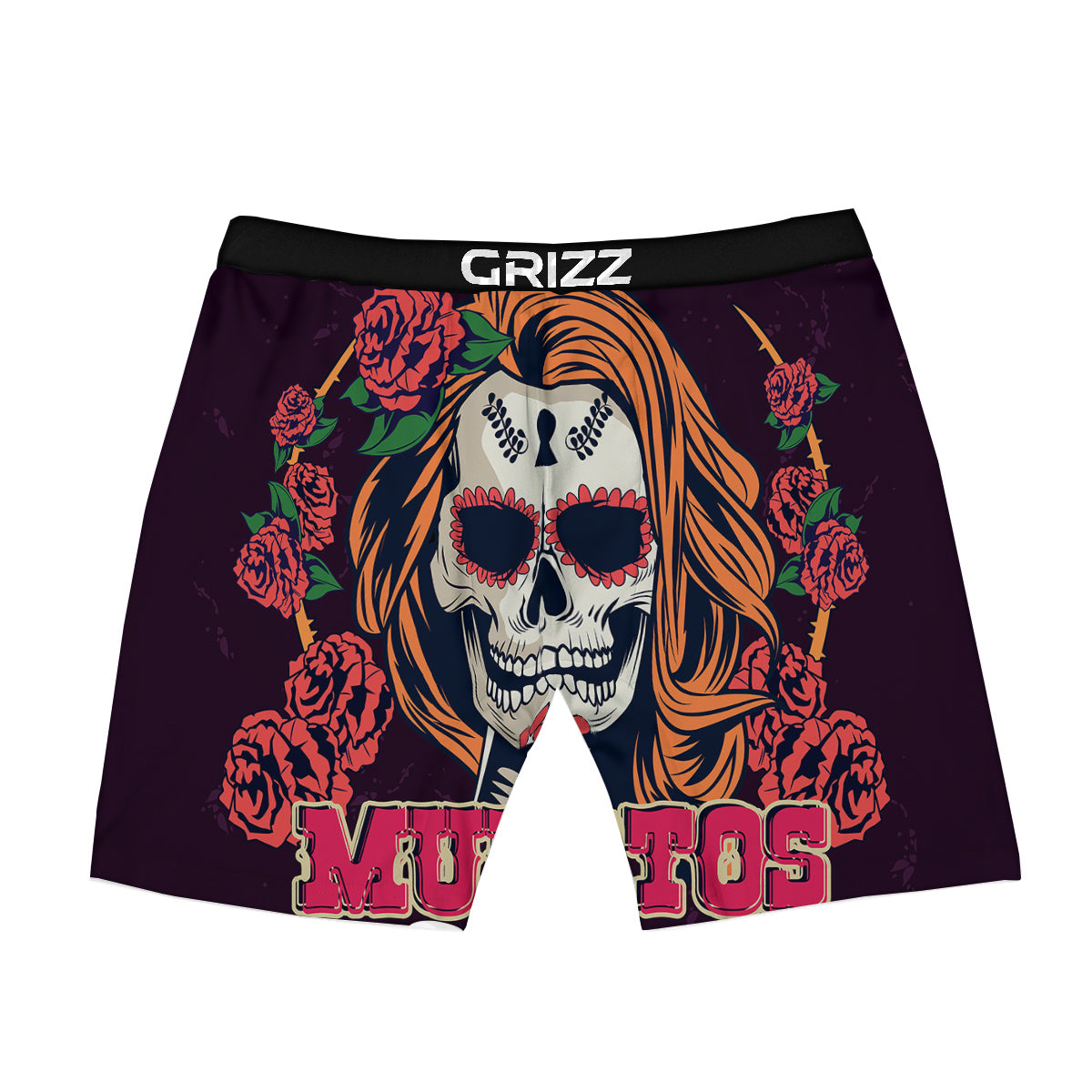Dia De Los Muertos Calavera Girl Print Boxer Briefs-grizzshop