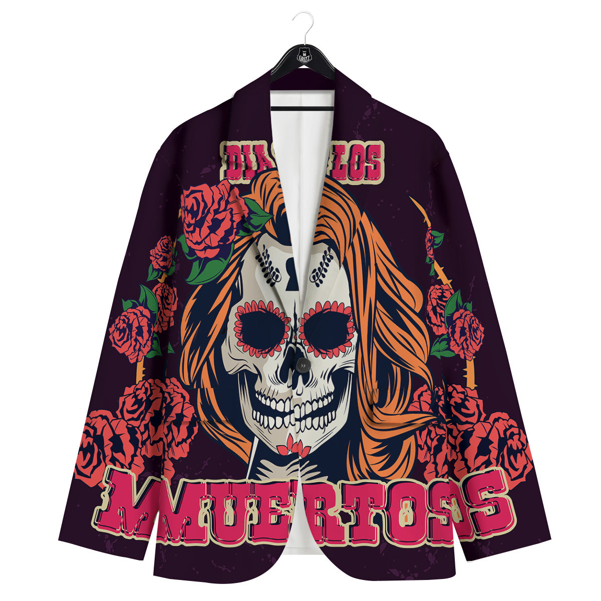 Dia De Los Muertos Calavera Girl Print Men's Sport Coat-grizzshop