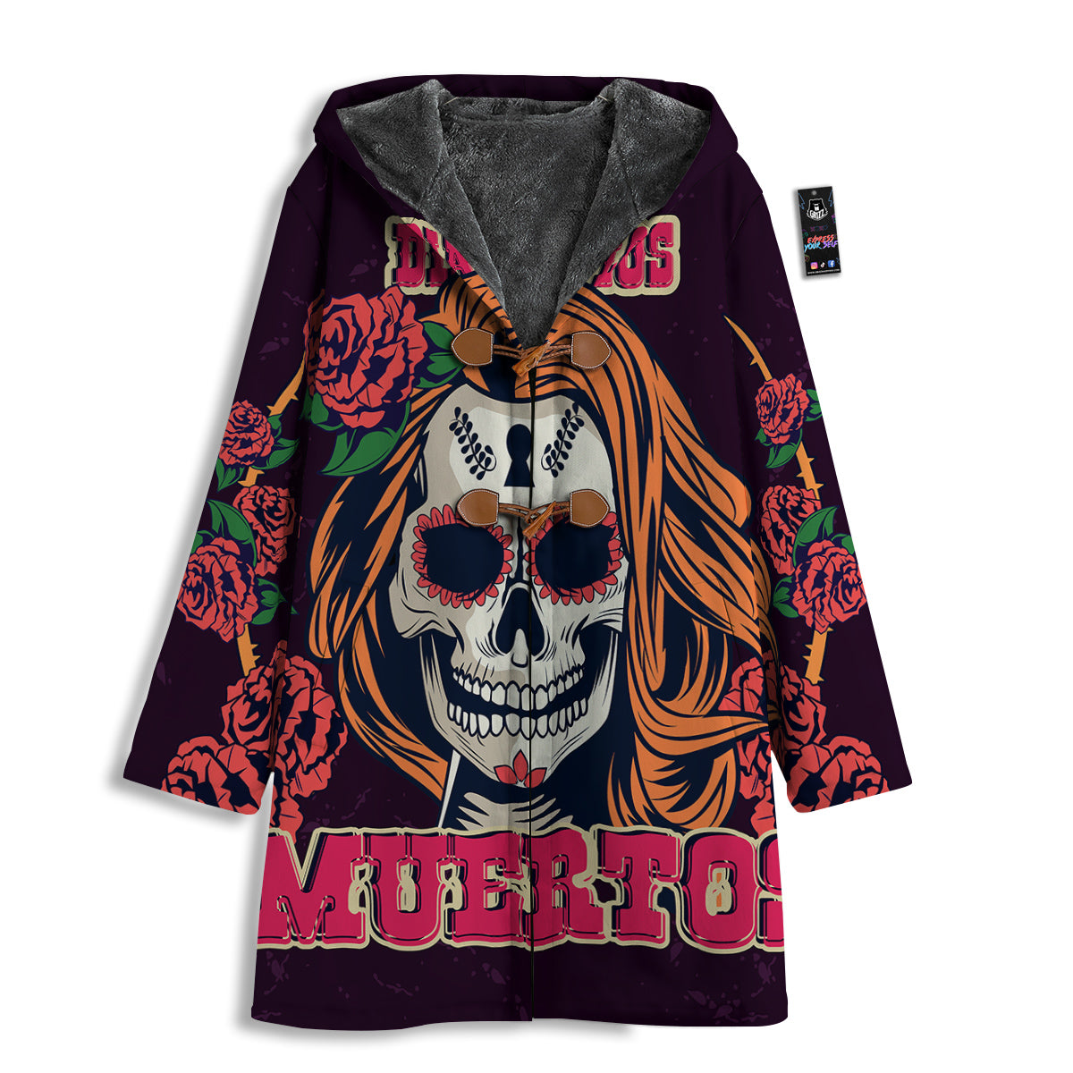 Dia De Los Muertos Calavera Girl Print Men's Windbreaker Jacket-grizzshop