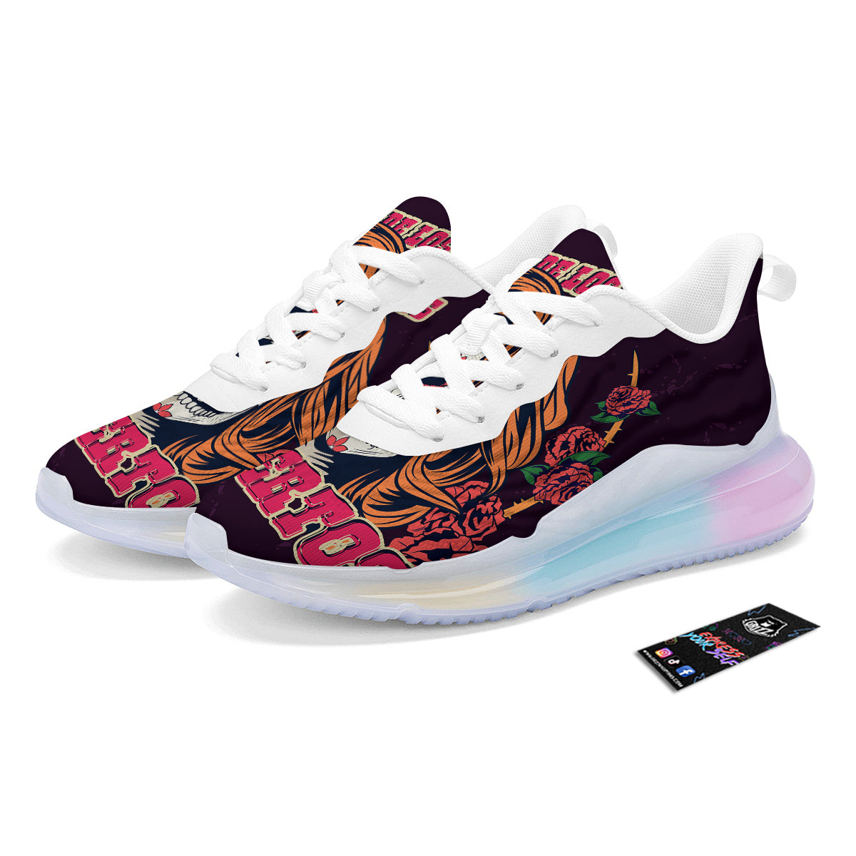 Dia De Los Muertos Calavera Girl Print Running Sneakers-grizzshop