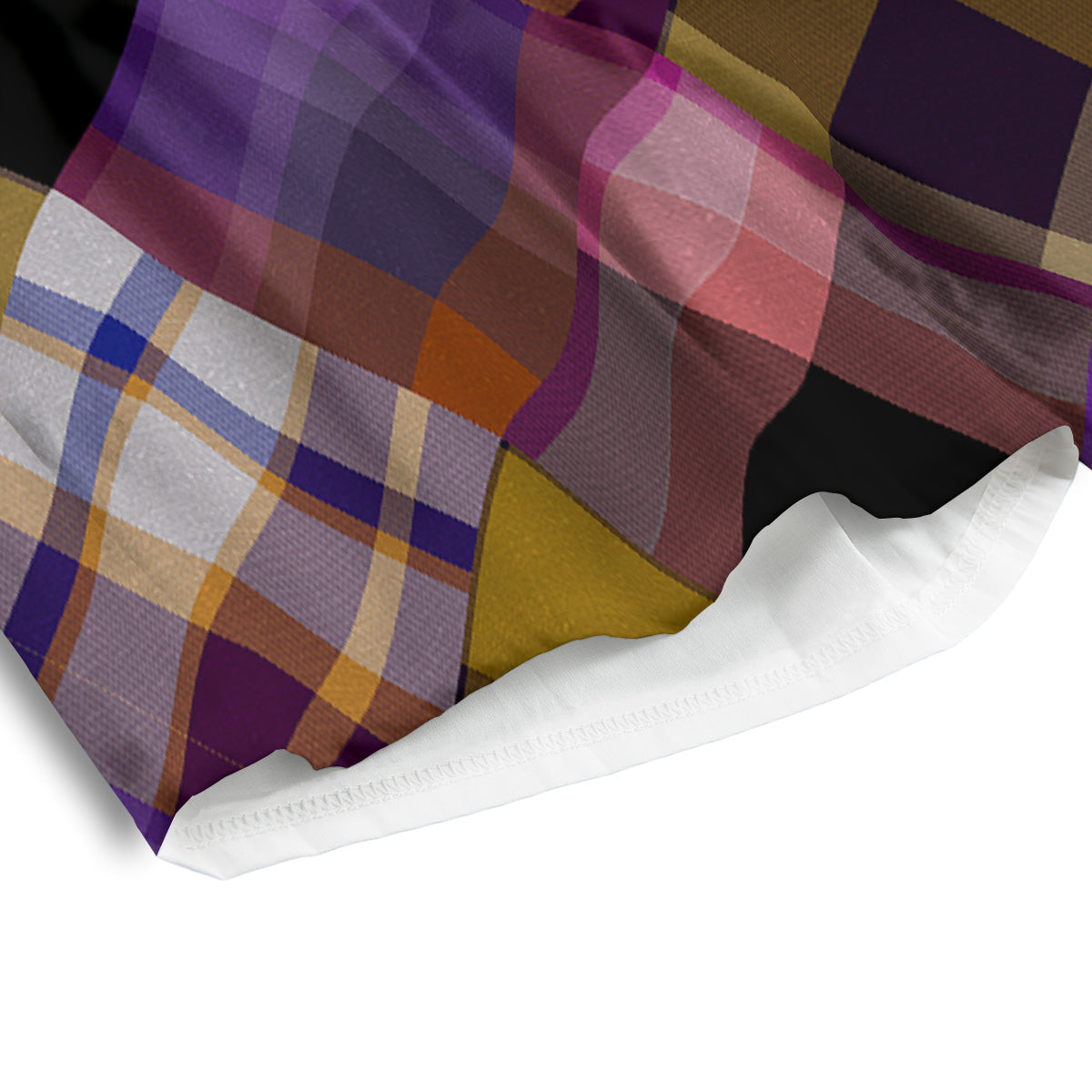 Diagonal Madras Tartan Plaid Print Pattern Men's Athletic Shorts