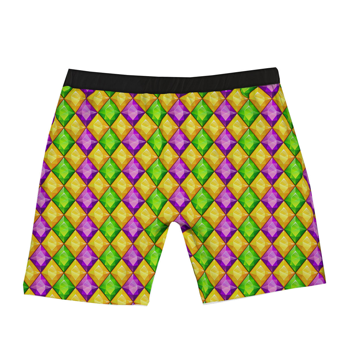 Diamond Mardi Gras Print Pattern Boxer Briefs-grizzshop