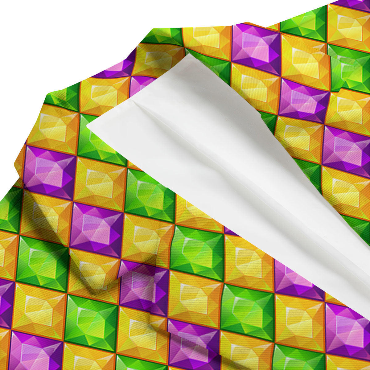 Diamond Mardi Gras Print Pattern Men's Blazer-grizzshop