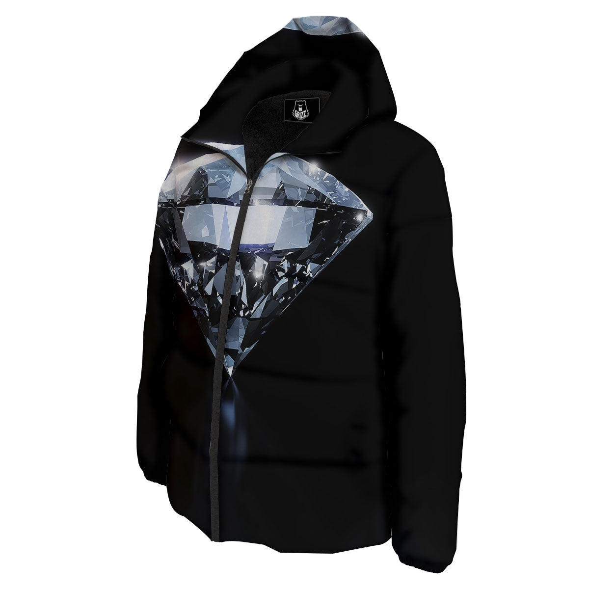 Diamond Print Down Jacket-grizzshop