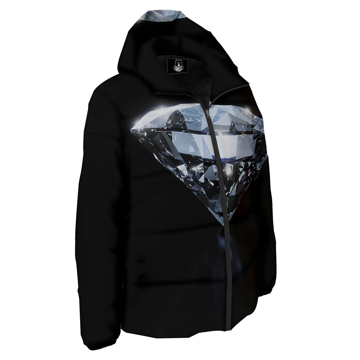 Diamond Print Down Jacket-grizzshop