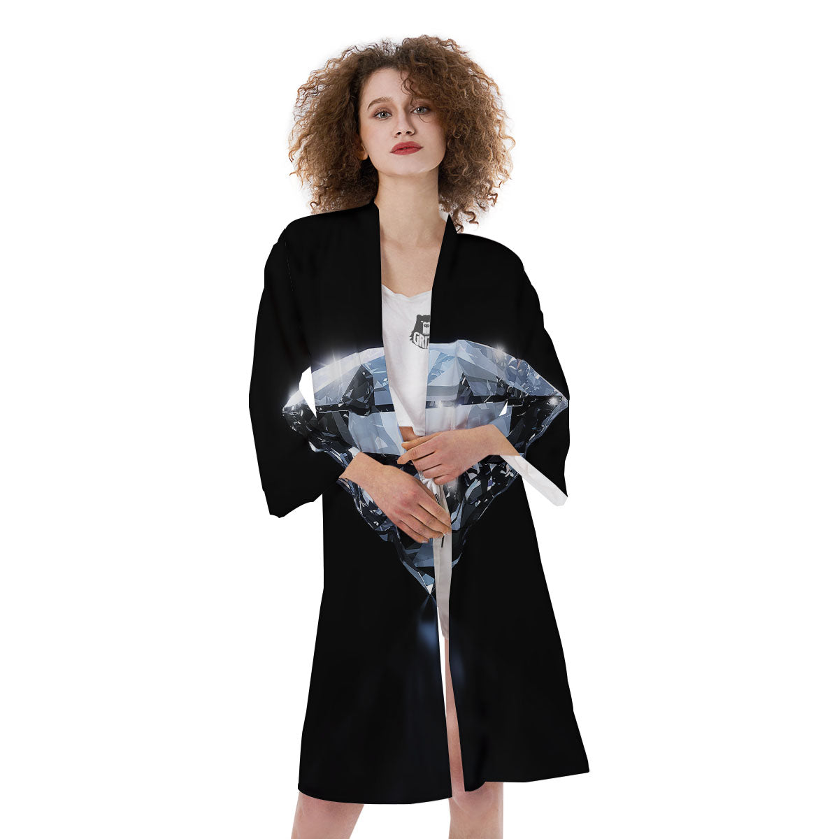 Diamond Print Kimono-grizzshop
