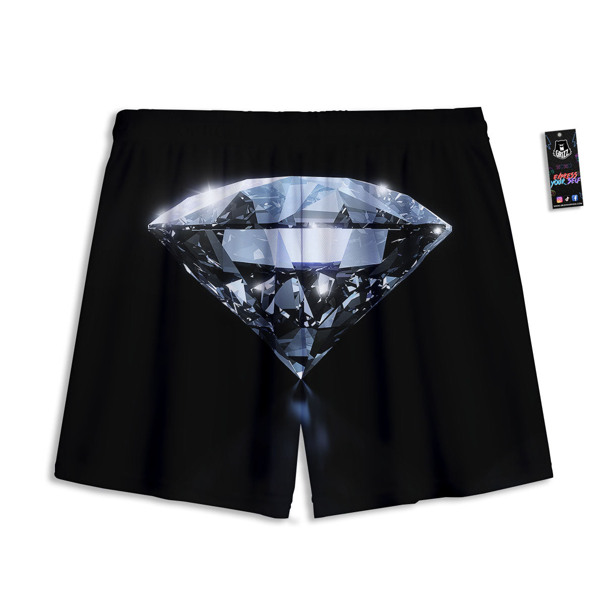 Diamond Print Mesh Shorts-grizzshop