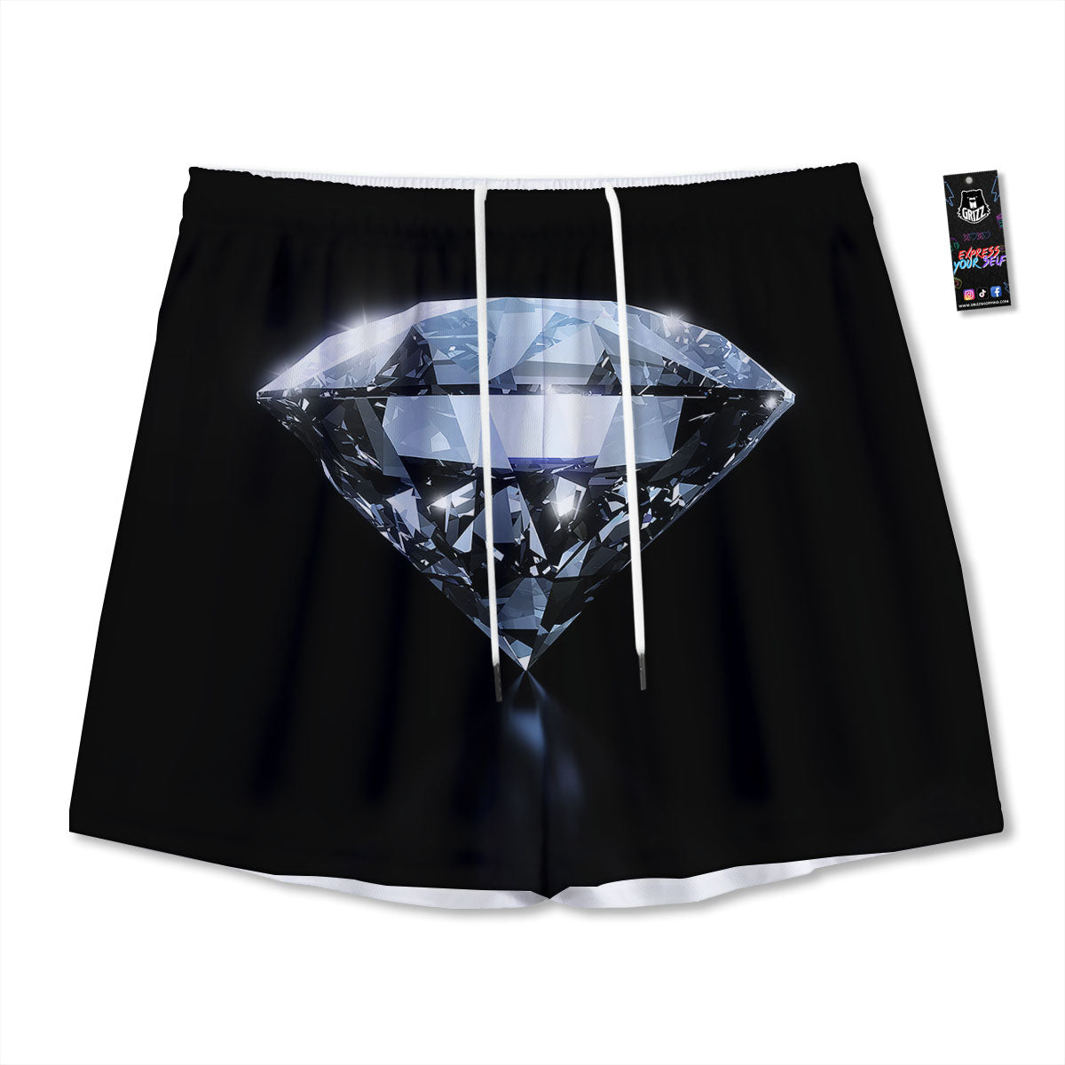 Diamond Print Mesh Shorts-grizzshop