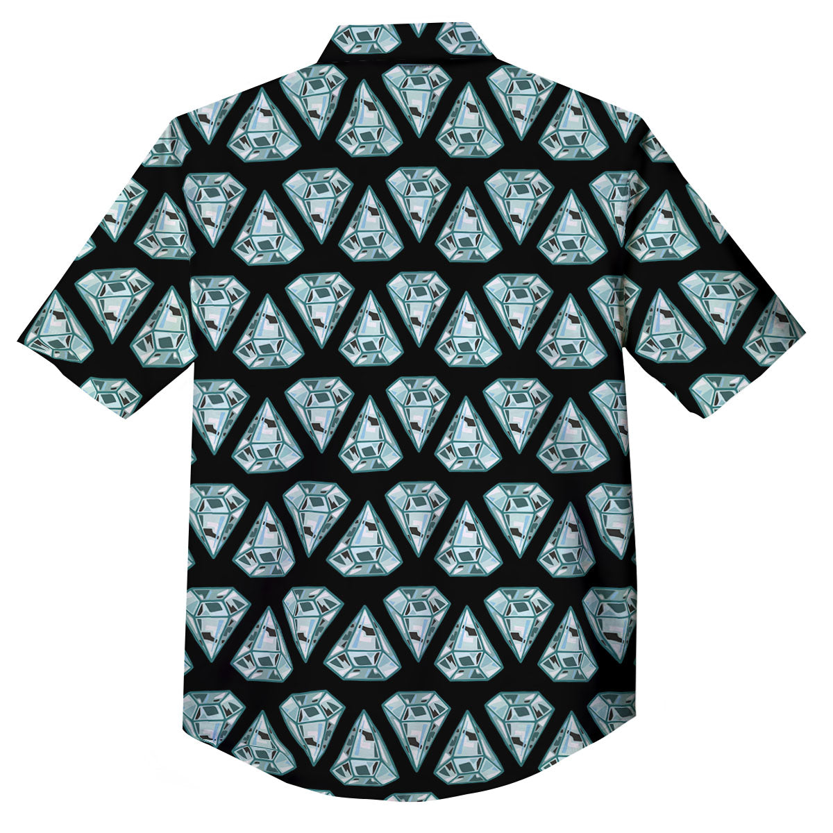 Diamond Print Pattern Button Up Shirt-grizzshop