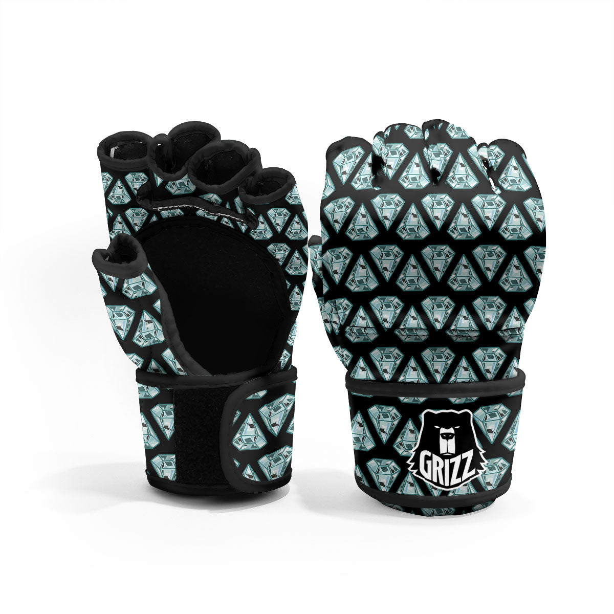 Diamond Print Pattern MMA Gloves-grizzshop
