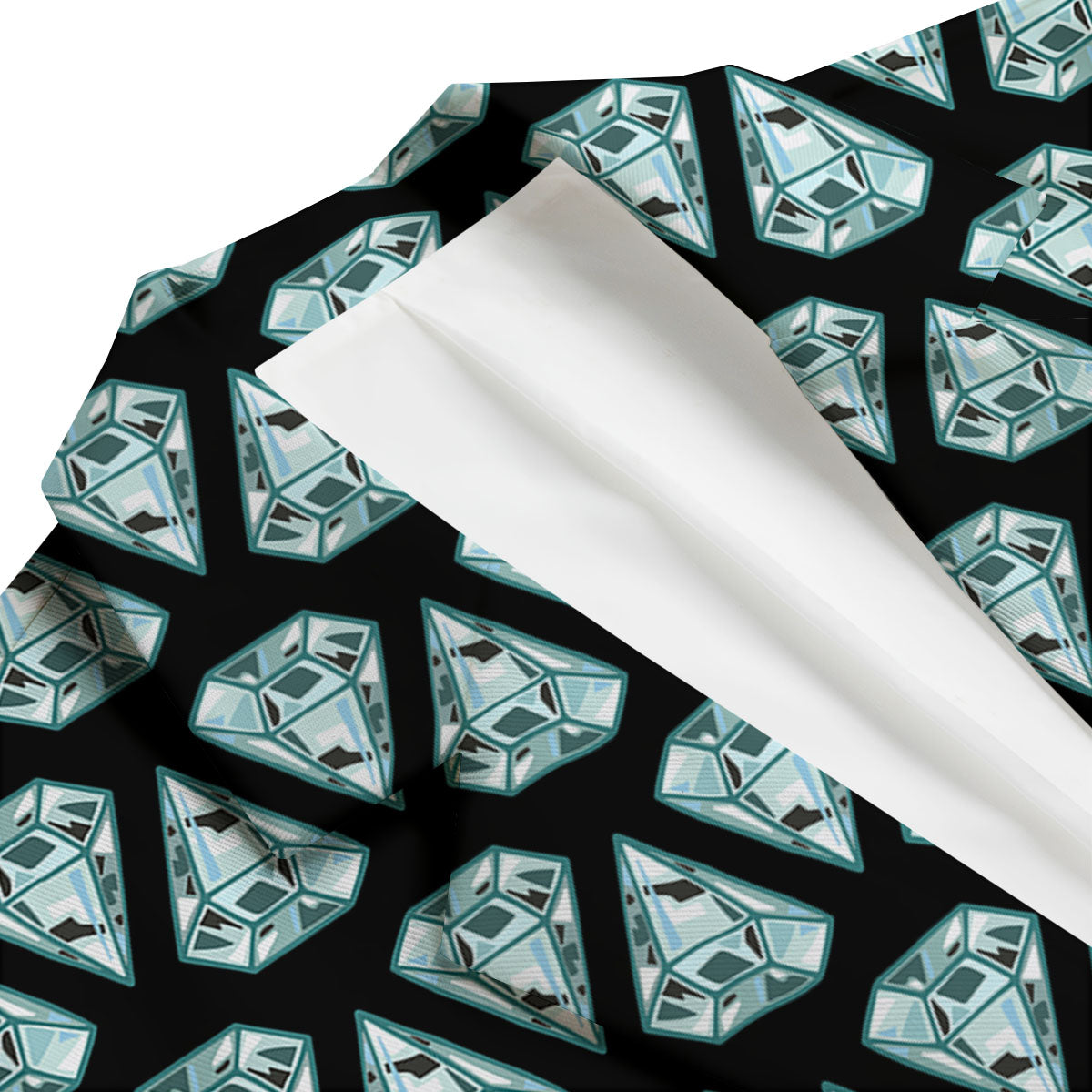 Diamond Print Pattern Men's Blazer-grizzshop
