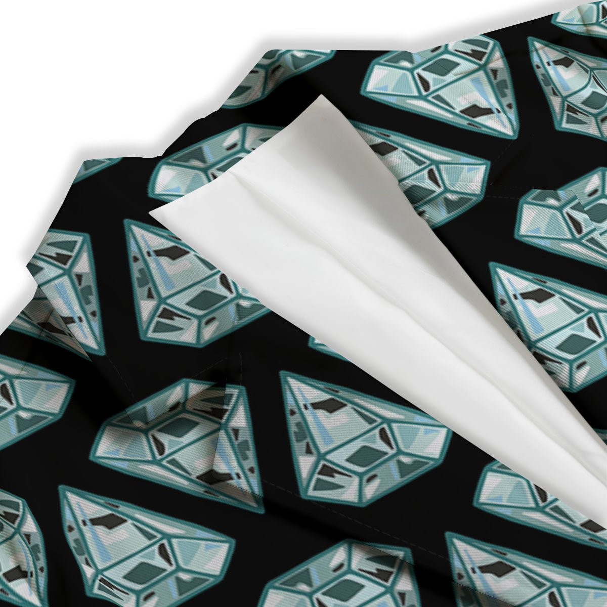 Diamond Print Pattern Women's Blazer-grizzshop