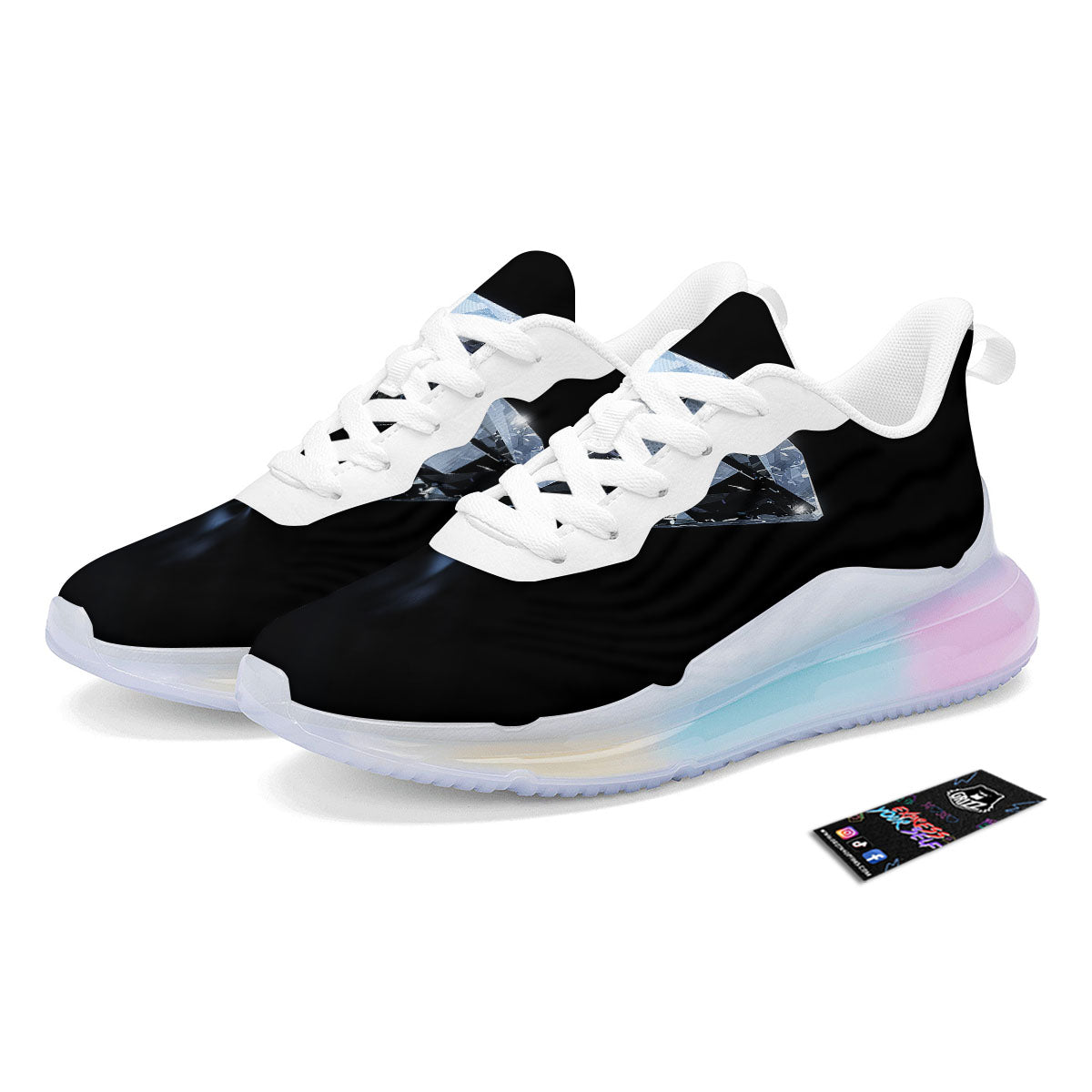 Diamond Print Running Sneakers-grizzshop