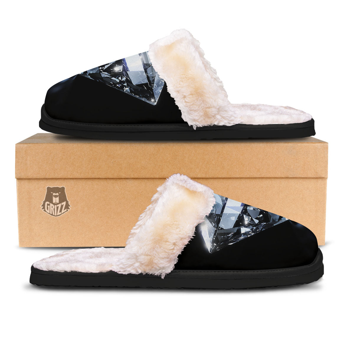 Diamond Print Slippers-grizzshop