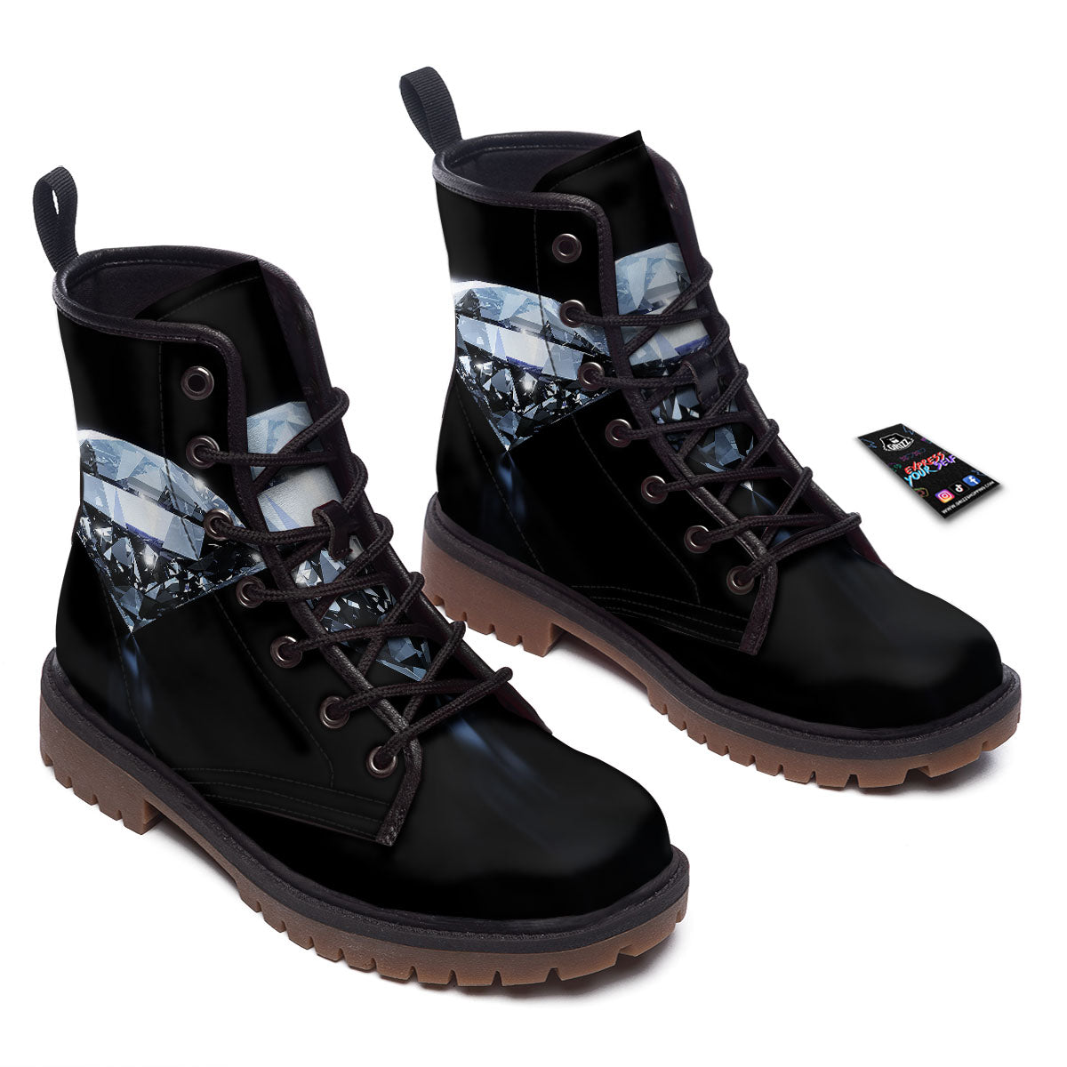 Diamond Print Work Boots-grizzshop