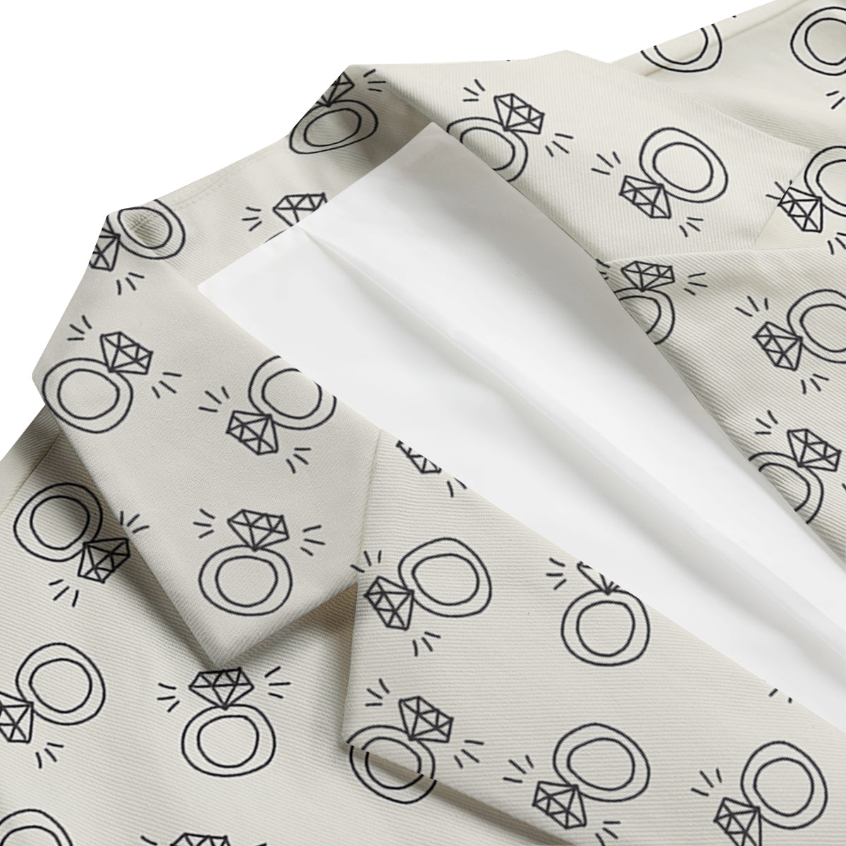 Diamond Ring Doodle Print Pattern Men's Blazer-grizzshop