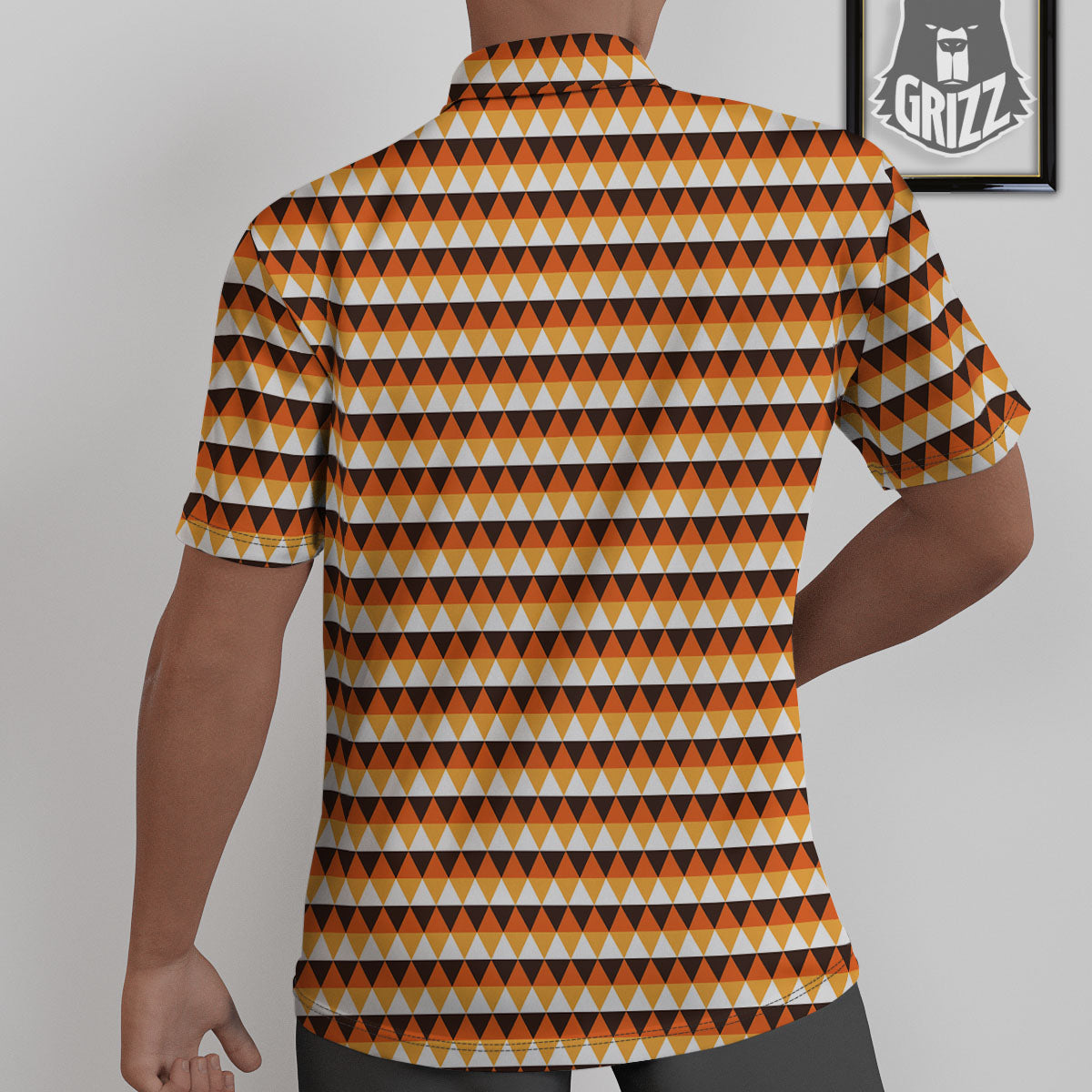 Diamond Shape Halloween Print Pattern Untucked Shirts-grizzshop