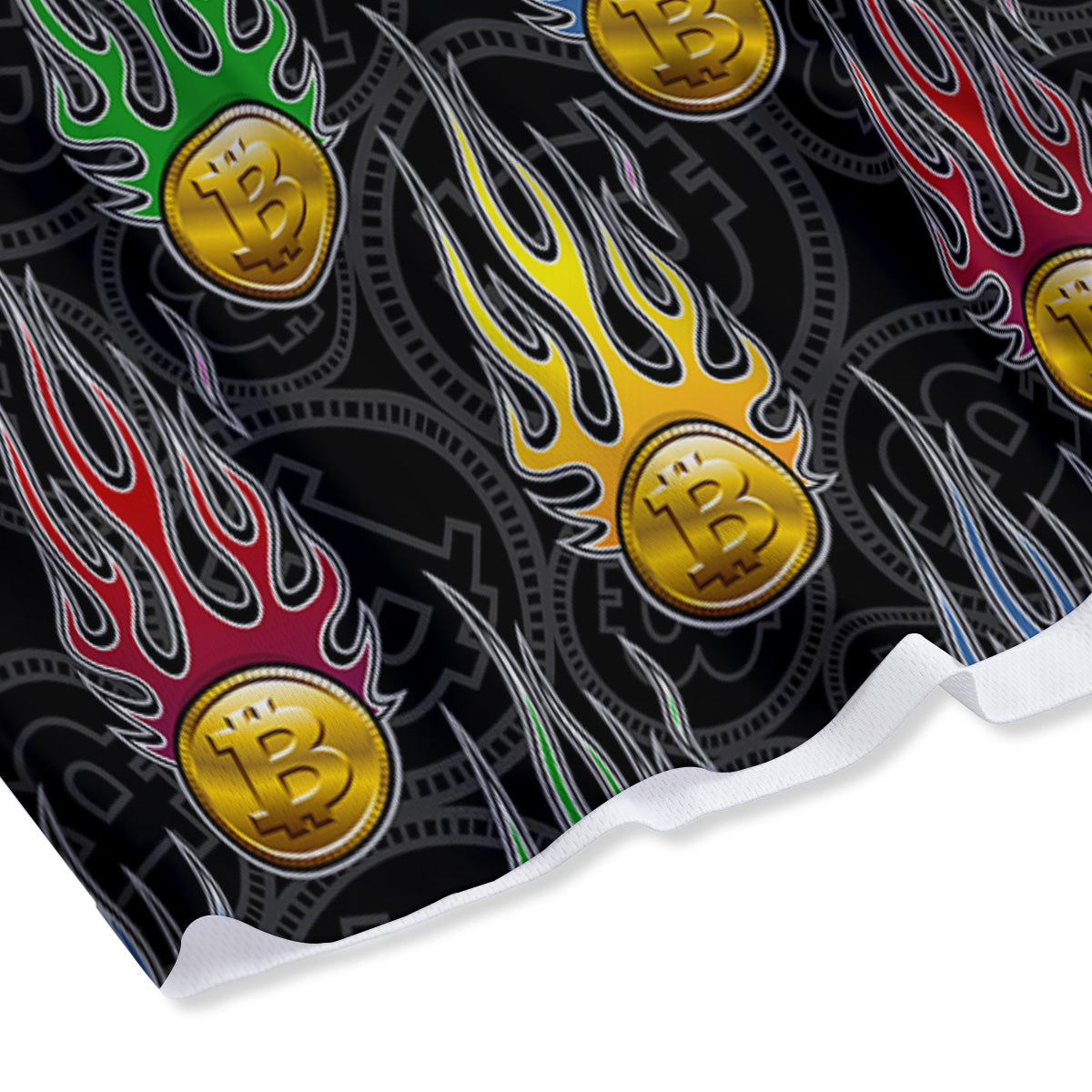 Graffiti Funky Print Pattern Mesh Shorts