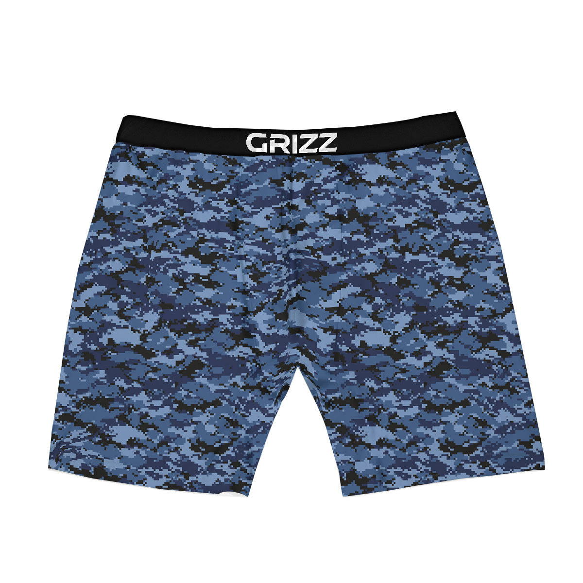 Digital Camo Black And Blue Print Boxer Briefs-grizzshop