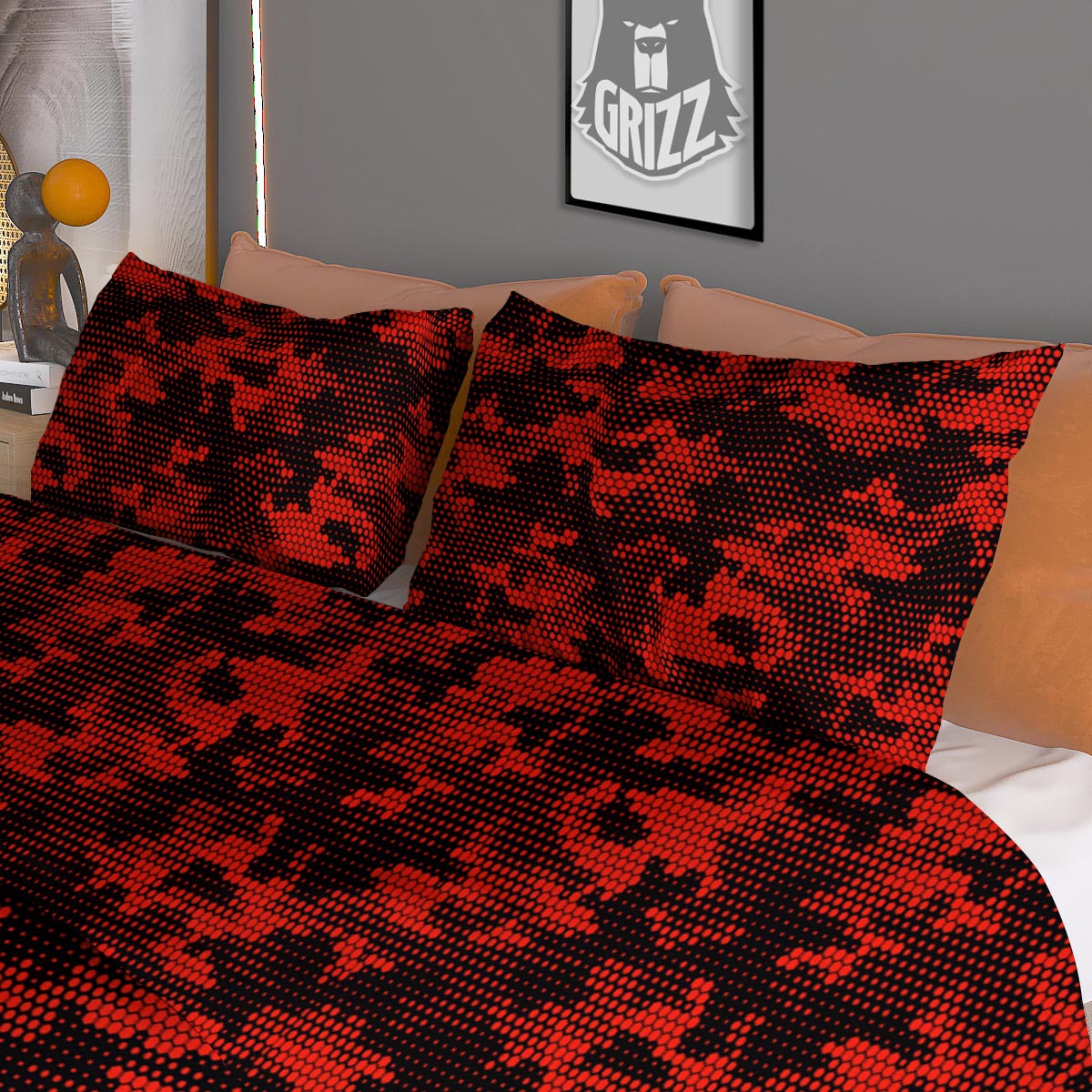 Cow Grey And White Print Pattern Duvet Cover Bedding Set