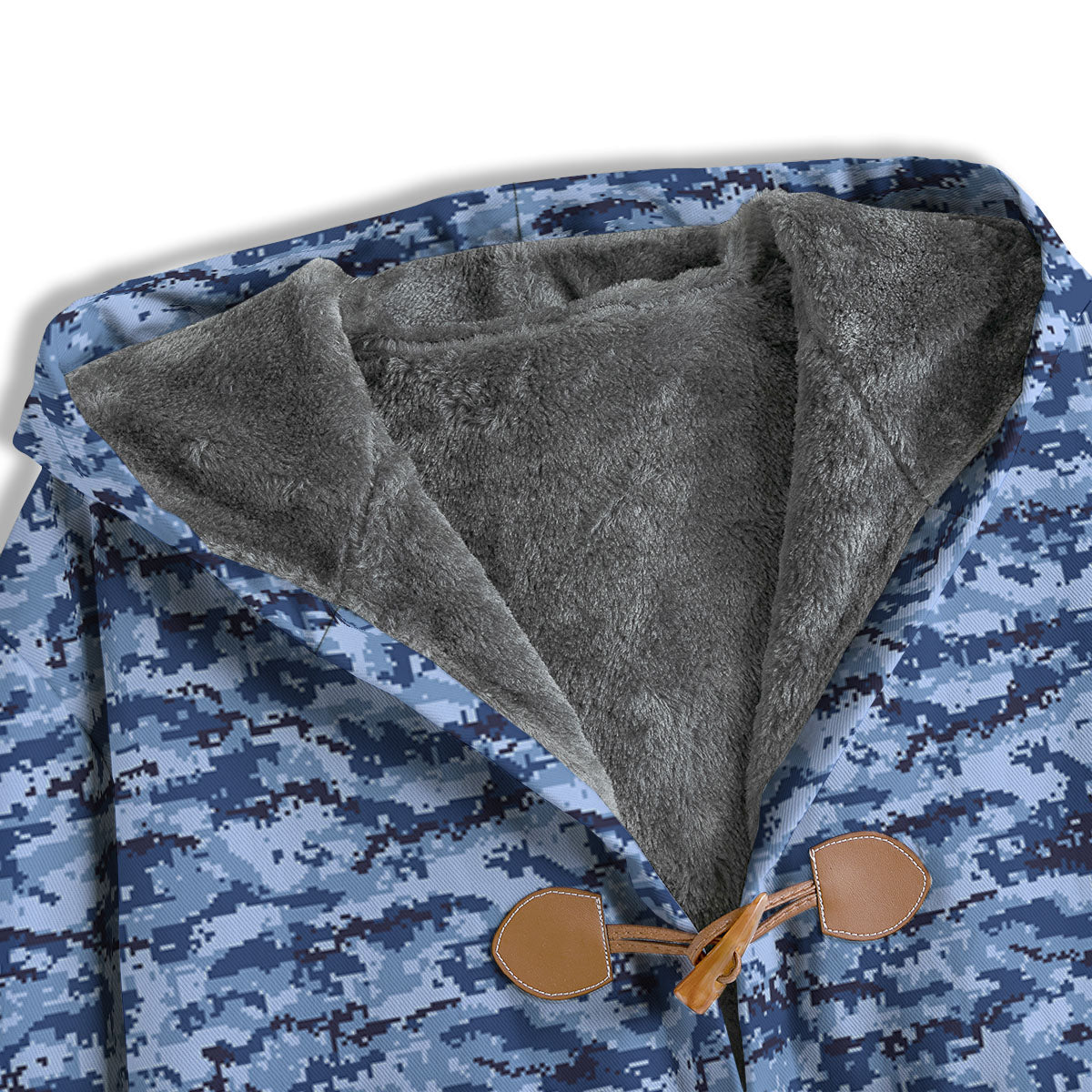 Digital Camo Blue Print Pattern Men's Windbreaker Jacket-grizzshop