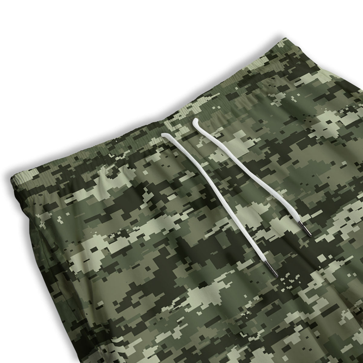 Dark Green Palm Tree Print Pattern Men's Athletic Shorts