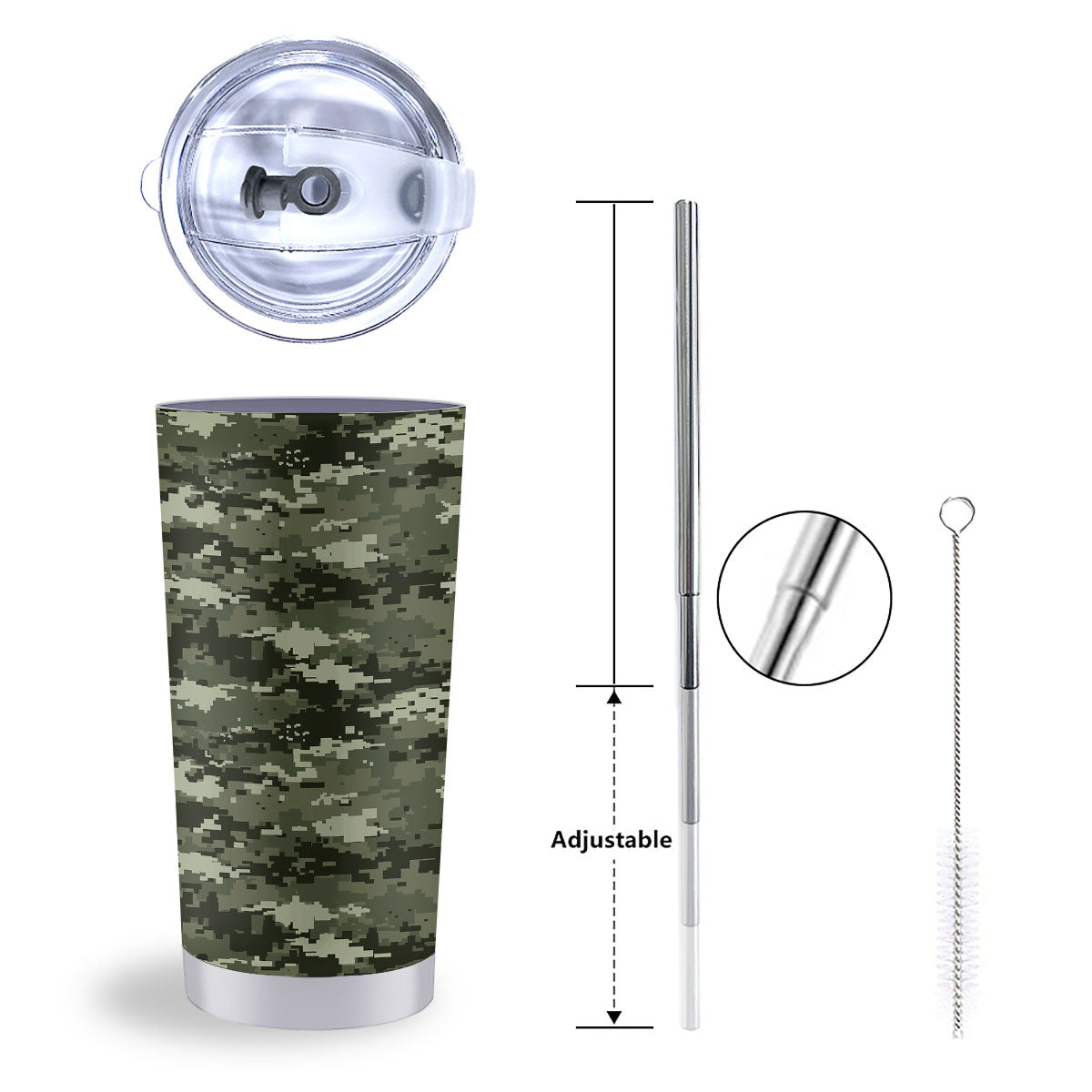 Digital Camo Desert Print Pattern Tumbler-grizzshop