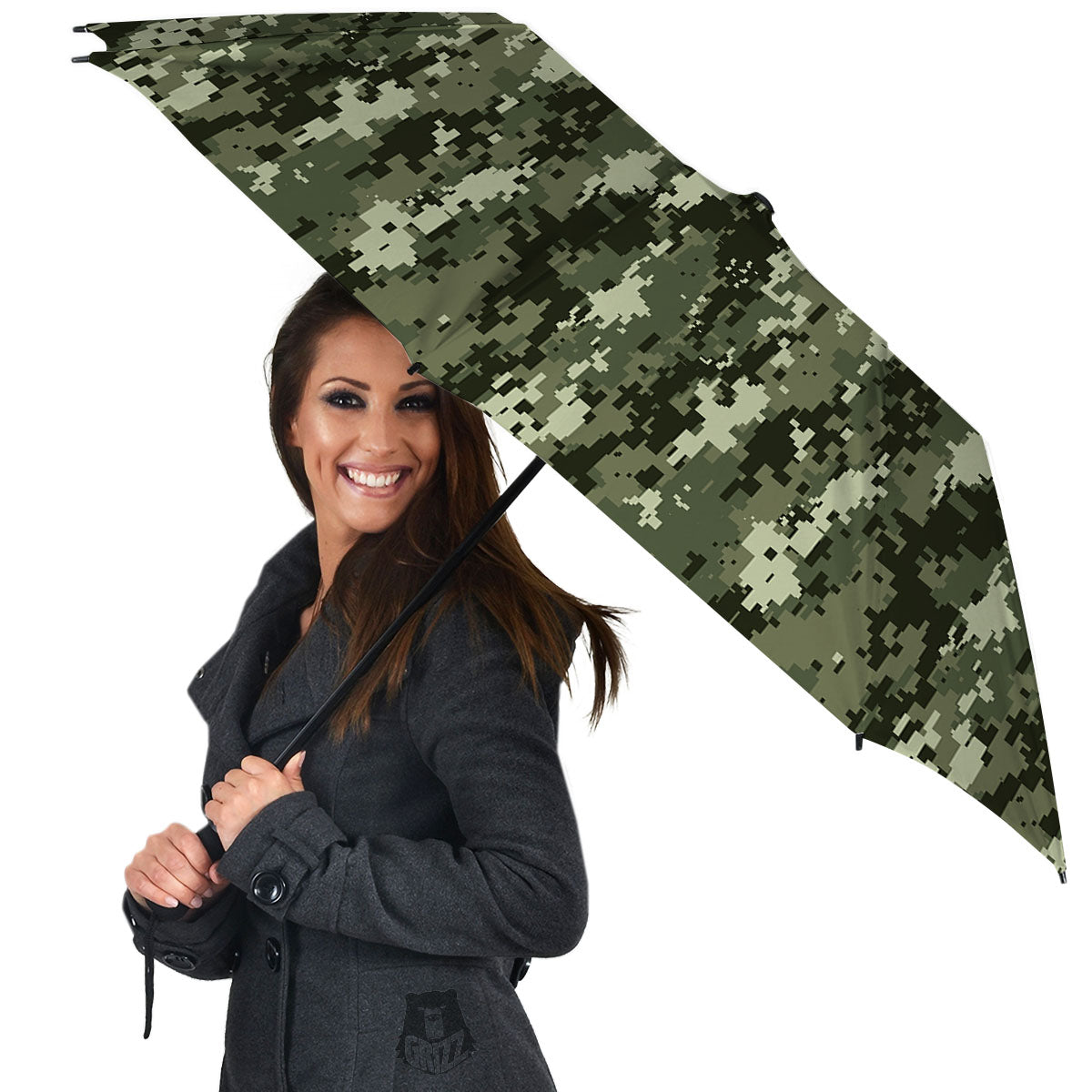 Digital Camo Desert Print Pattern Umbrella-grizzshop