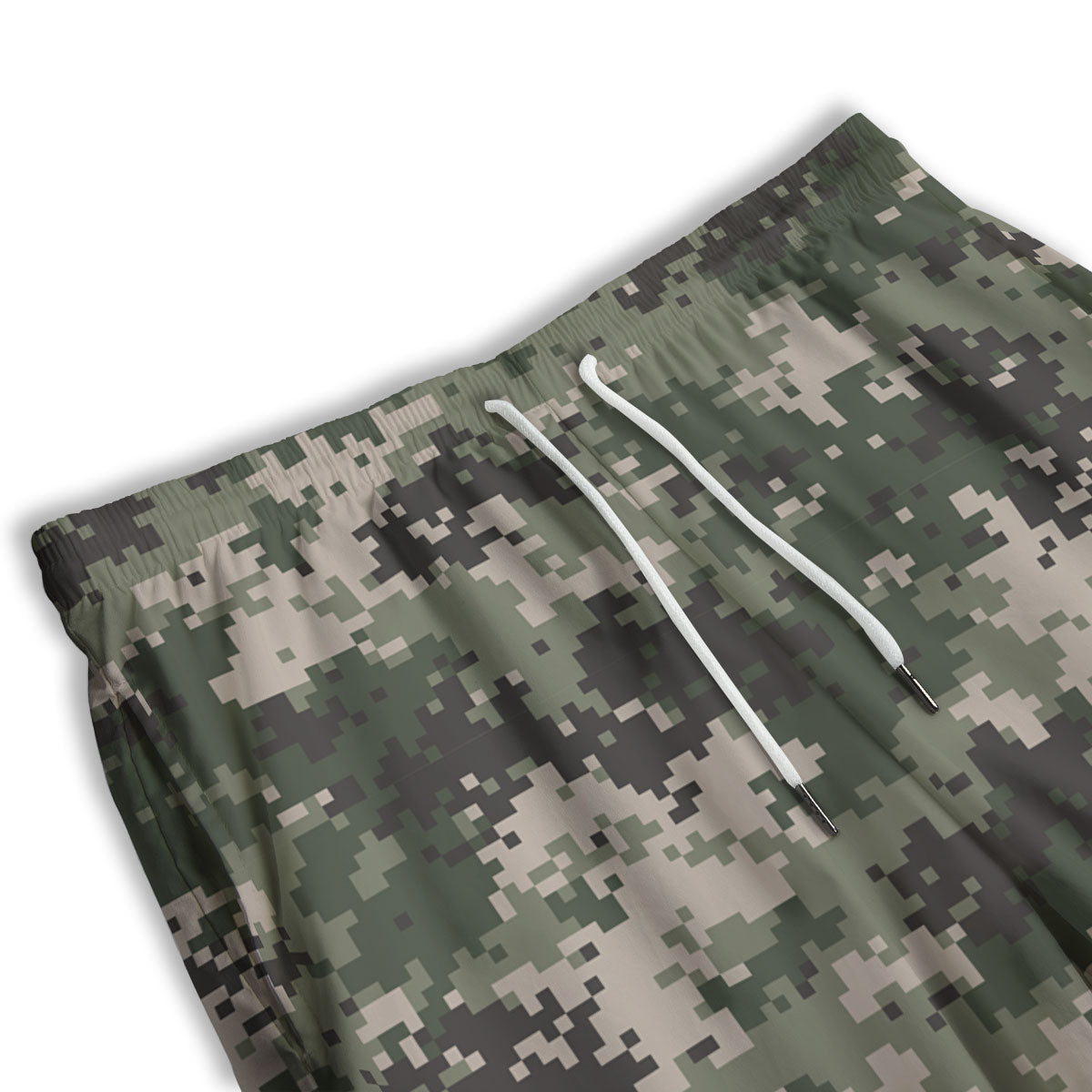 Digital Camo Military Print Pattern Men's Athletic Shorts