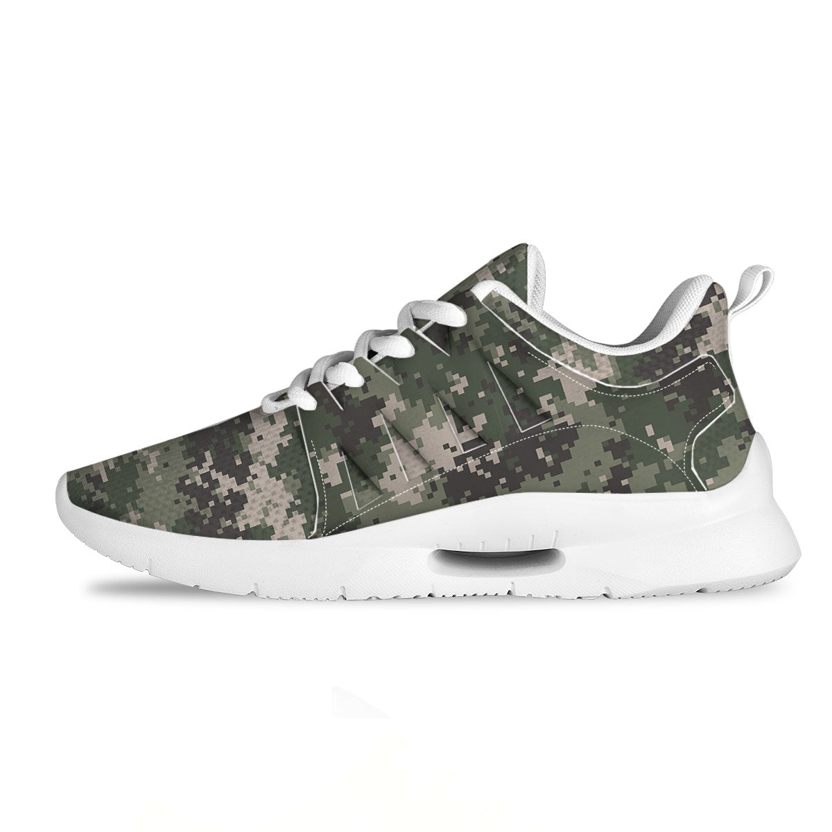 Digital Camo Military Print Pattern Tennis Shoes-grizzshop