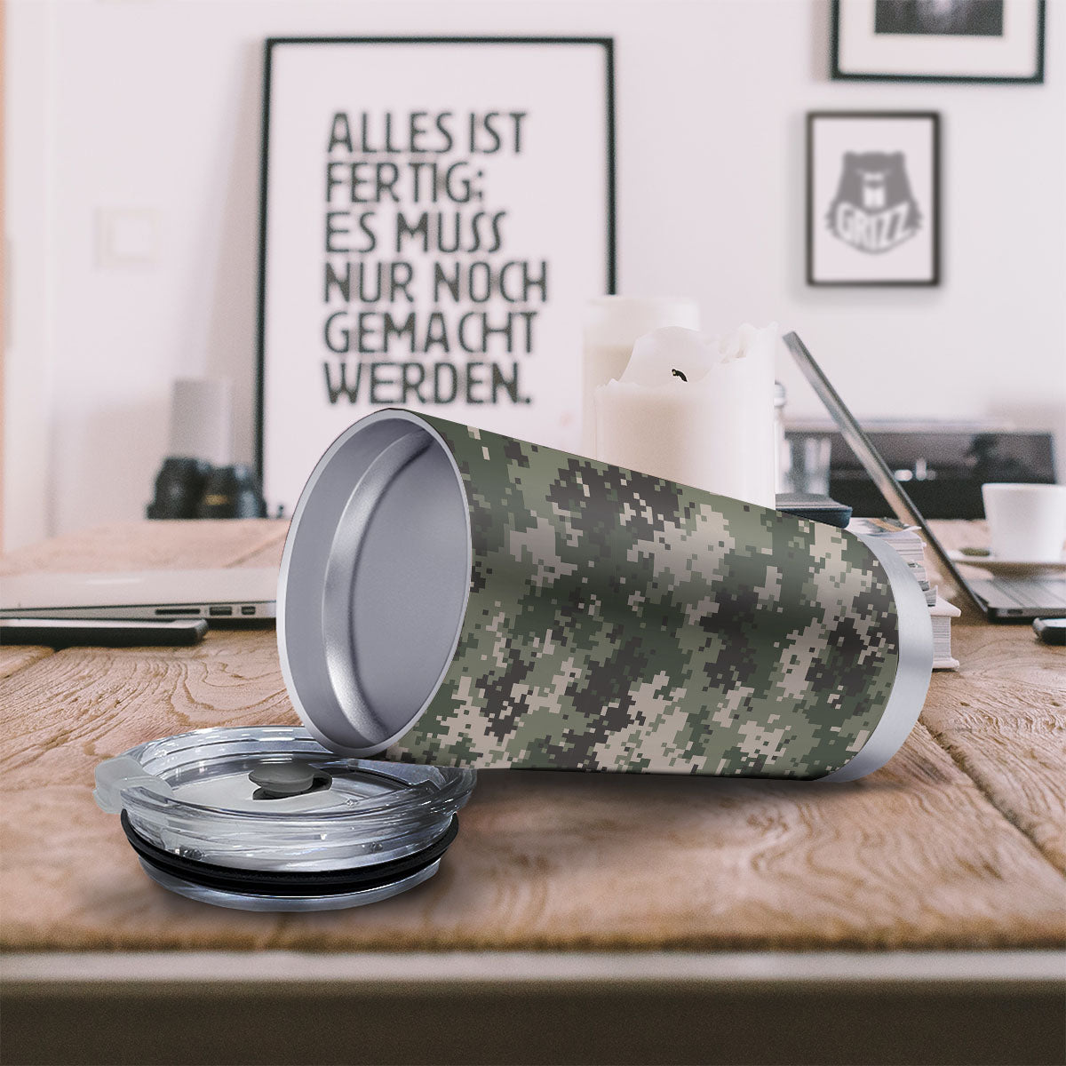 Digital Camo Military Print Pattern Tumbler-grizzshop