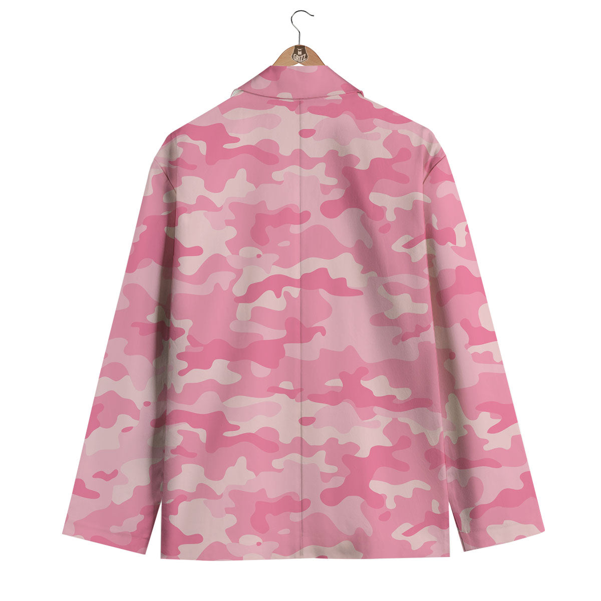 Digital Camo Pink Print Pattern Men's Blazer-grizzshop