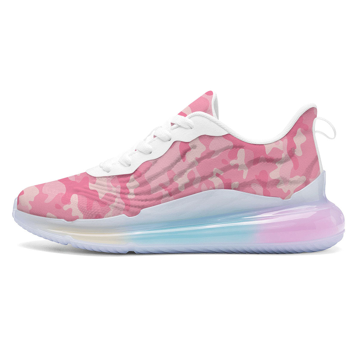 Digital Camo Pink Print Pattern Running Sneakers-grizzshop