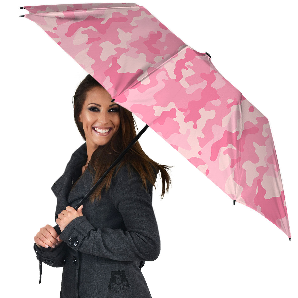Digital Camo Pink Print Pattern Umbrella-grizzshop