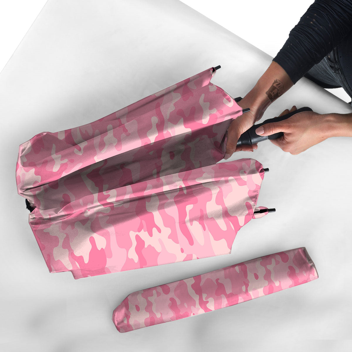 Digital Camo Pink Print Pattern Umbrella-grizzshop