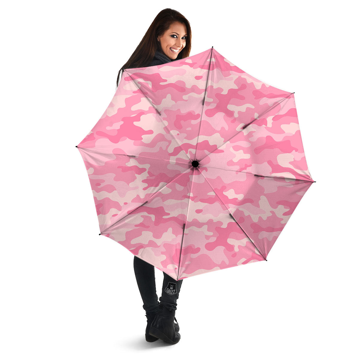 Digital Camo Pink Print Pattern Umbrella-grizzshop