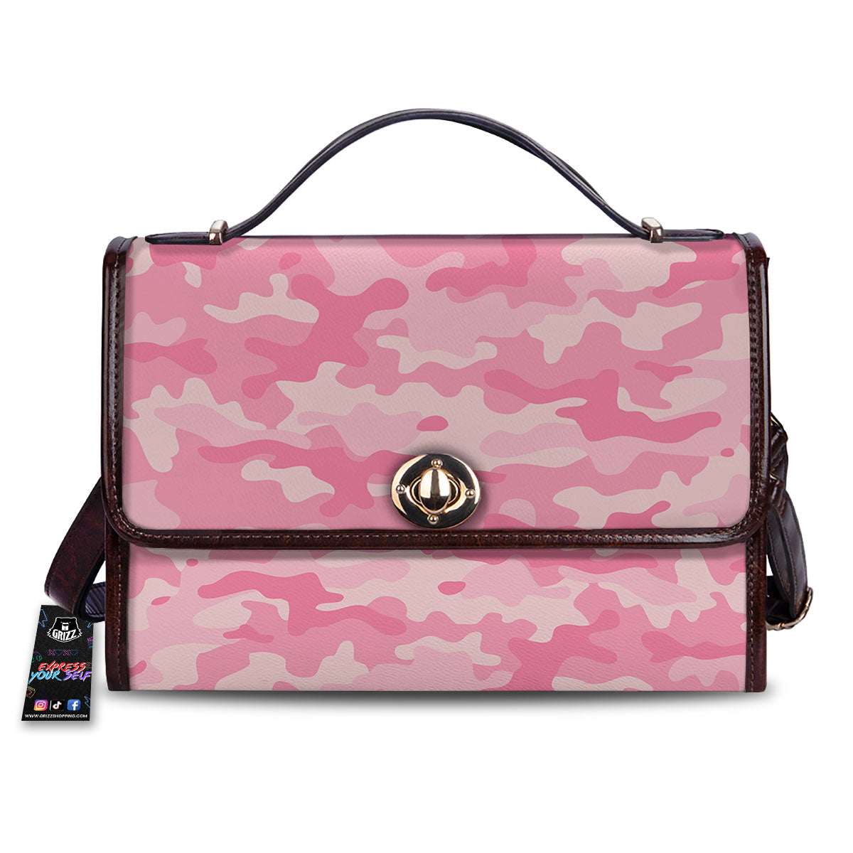 Digital Camo Pink Print Pattern Women's Satchel Bag