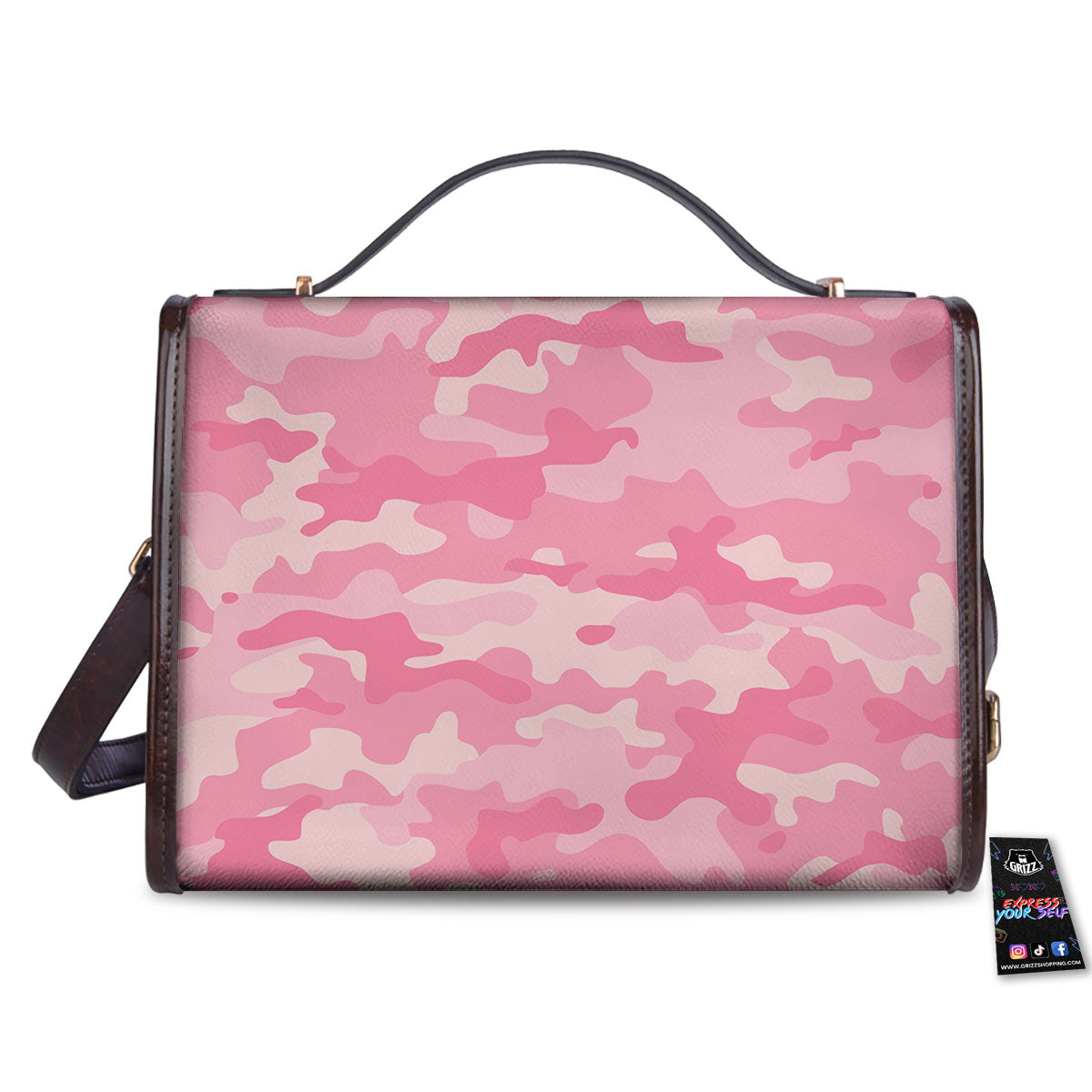 Digital Camo Pink Print Pattern Women's Satchel Bag