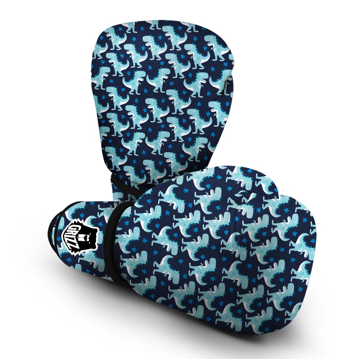 Dino Cartoon Dinosaur Pattern Print Boxing Gloves-grizzshop