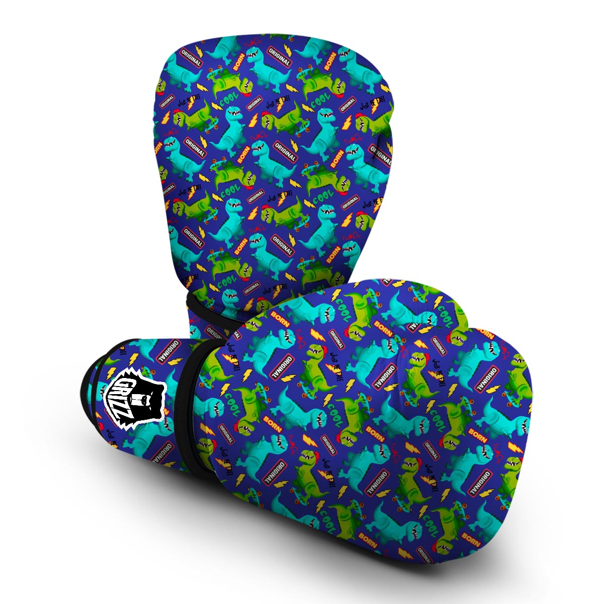 Dino Dinosaur Cartoon Pattern Print Boxing Gloves-grizzshop