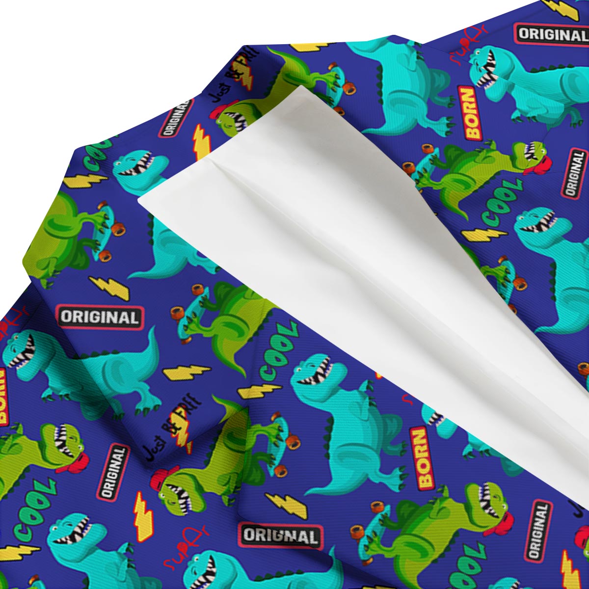 Dino Dinosaur Cartoon Pattern Print Men's Blazer-grizzshop