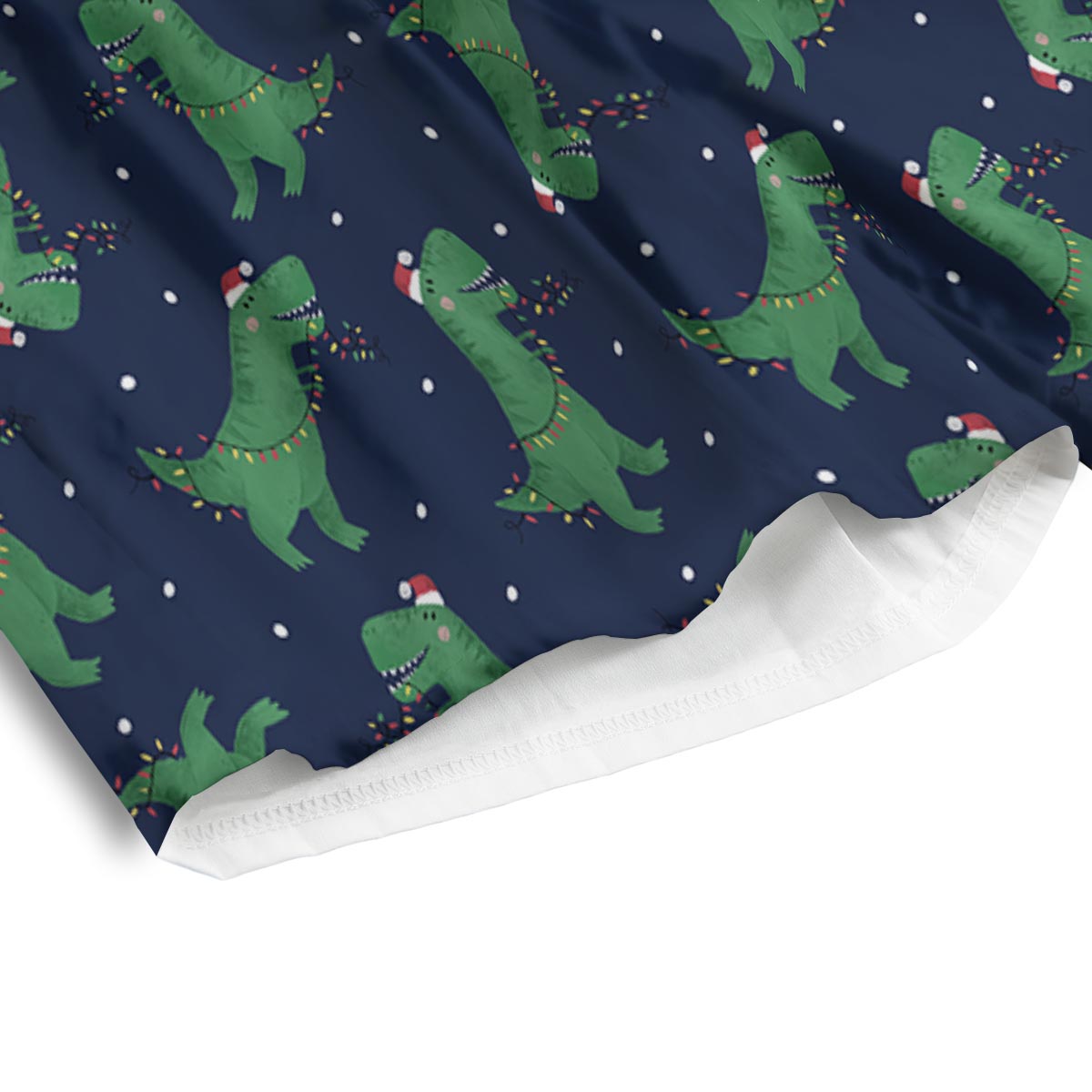 Dino T-Rex Christmas Santa Claus Print Pattern Men's Athletic Shorts