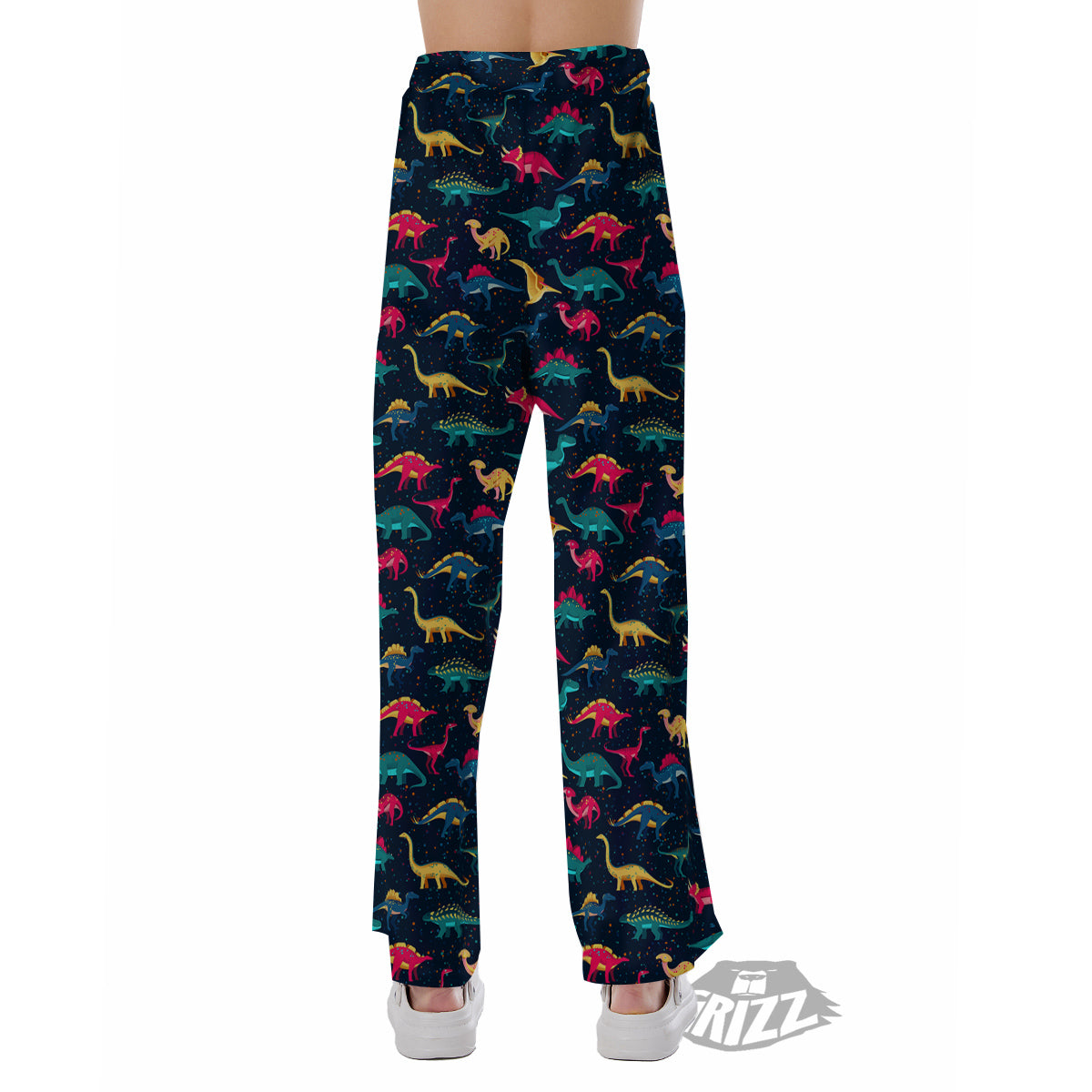 Dinosaur Colorful Print Pattern Pajama Pants-grizzshop