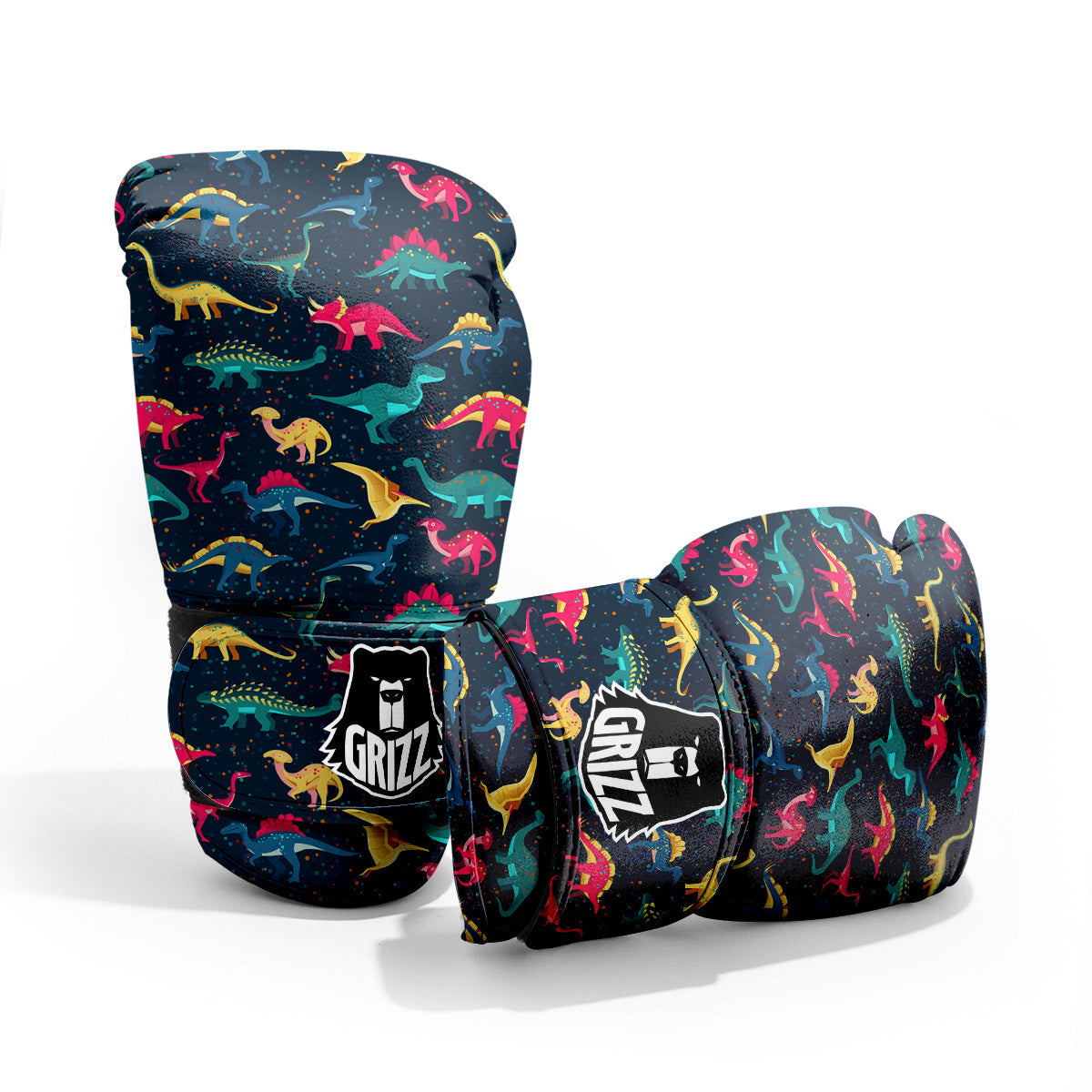 Dinosaur Colorful Print Pattern Pro Boxing Glove