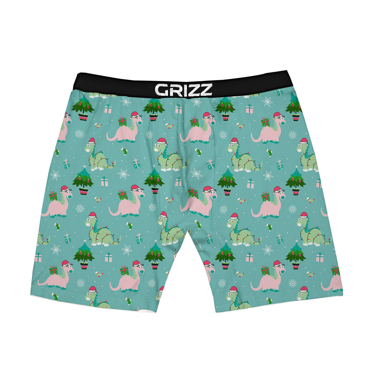 Dinosaur Xmas Print Pattern Boxer Briefs-grizzshop