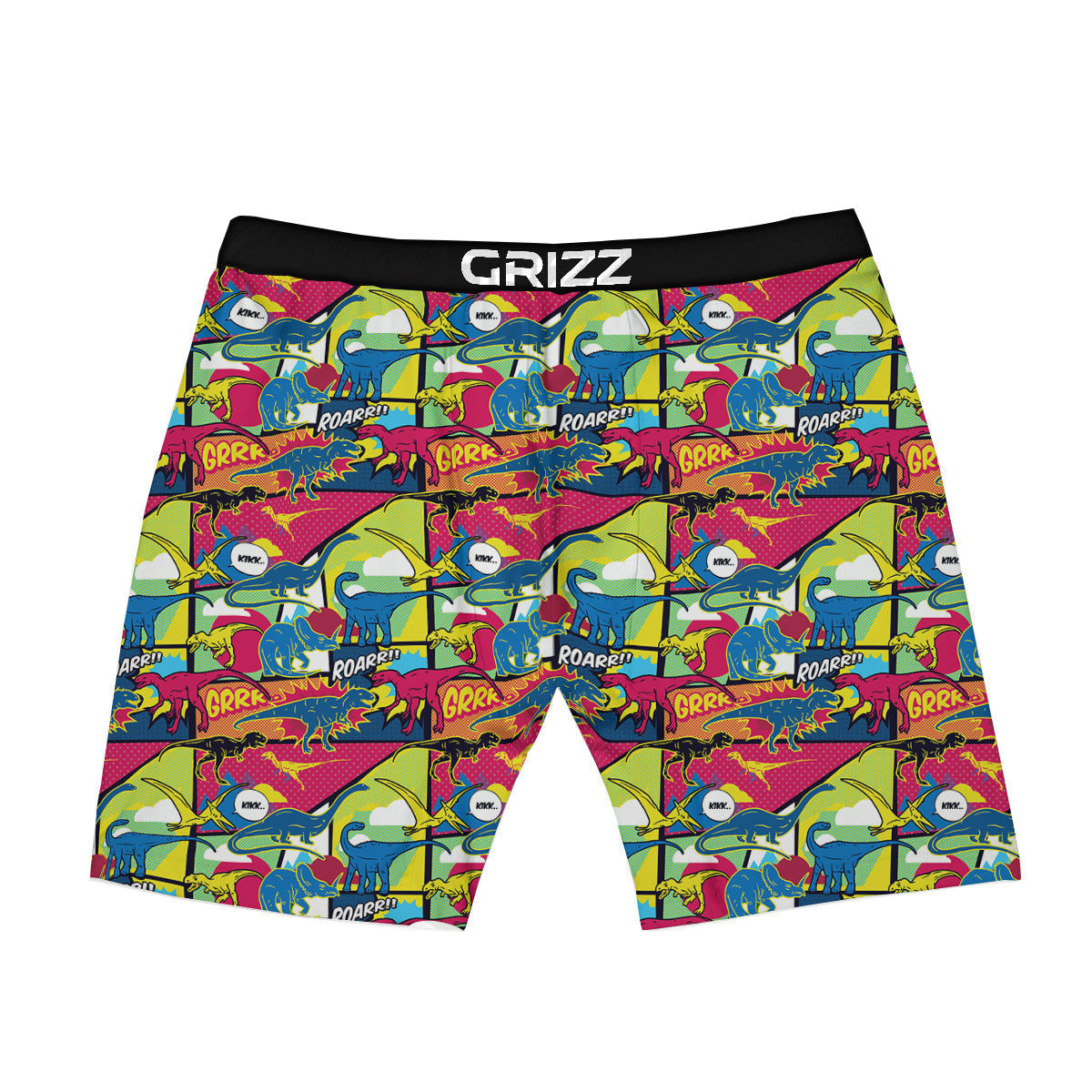 Dinosaurs Comic Print Pattern Boxer Briefs-grizzshop