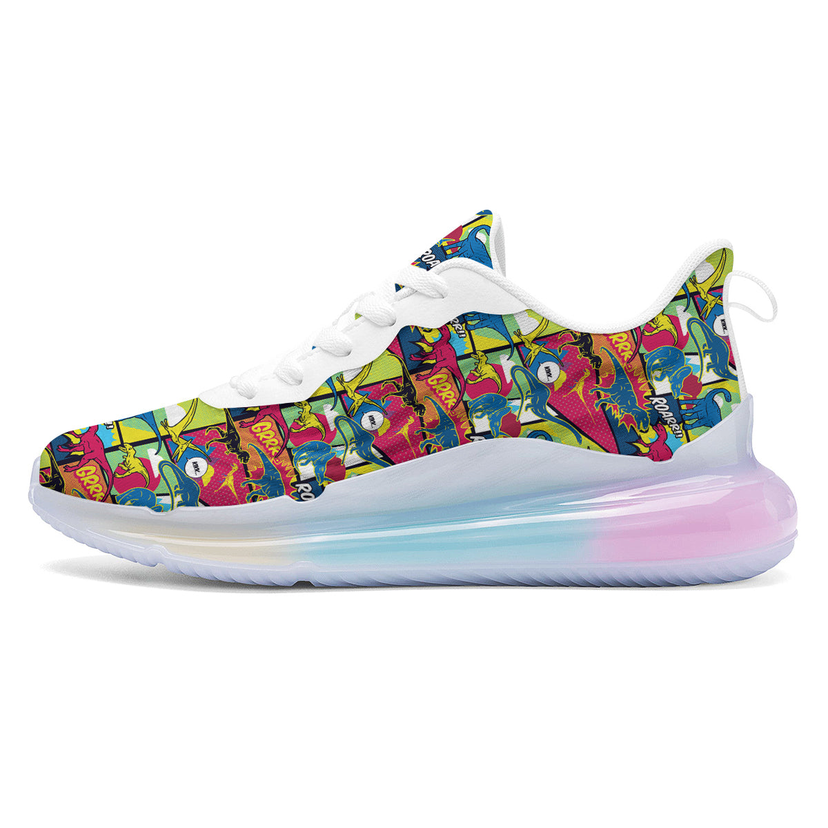 Dinosaurs Comic Print Pattern Running Sneakers-grizzshop