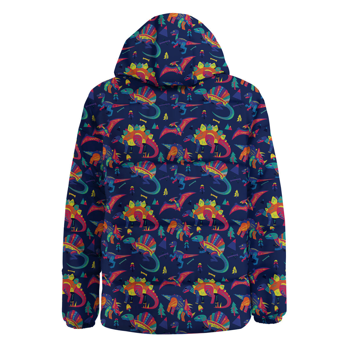 Dinosaurs Cute Colorful Print Pattern Down Jacket-grizzshop